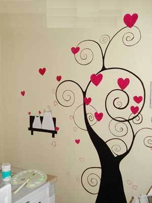 精美手繪墻效果圖 繪家居春意盎然/20圖-裝修,手繪墻-家居用品行業(yè)-