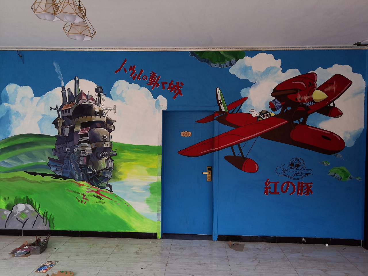 手繪墻—宮崎駿的世界|插畫(huà)|新銳潮流插畫(huà)|小柯手繪工作室 - 臨摹作品