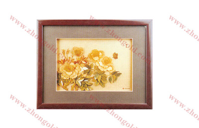 純金畫 彩印金箔畫