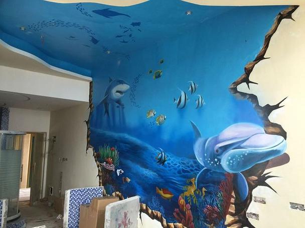 手繪墻,室內(nèi)墻繪