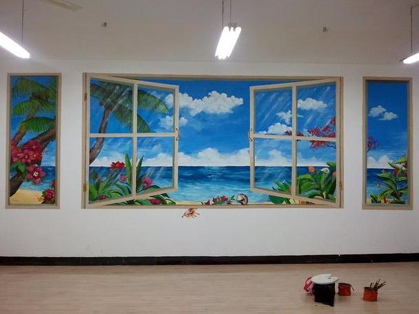 手繪墻,室內(nèi)墻繪