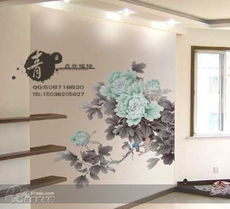 鄭州墻繪手繪墻畫之富貴牡丹 鄭州墻體彩繪,鄭州墻繪,鄭州手繪墻,鄭州墻面彩繪, 鄭州彩繪 設(shè)計展示 鄭州墻繪青云藝術(shù)工作室 無憂裝飾