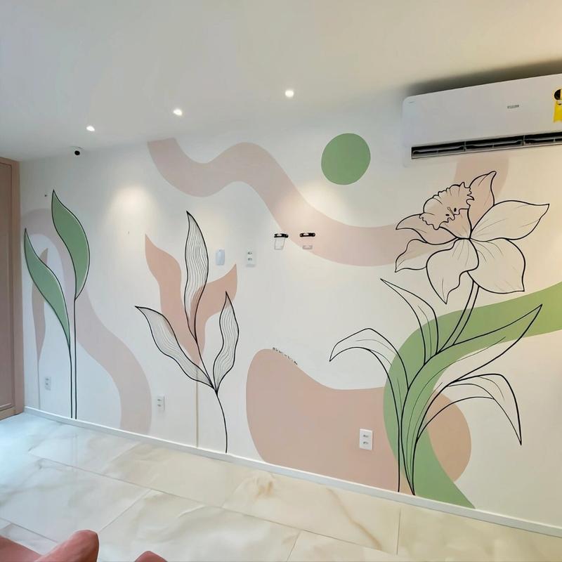 背景墻手繪壁畫溫馨舒適 純手繪背景墻溫馨舒適,獨具一格的選擇,華瀚
