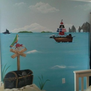 兒童房手繪墻效果圖