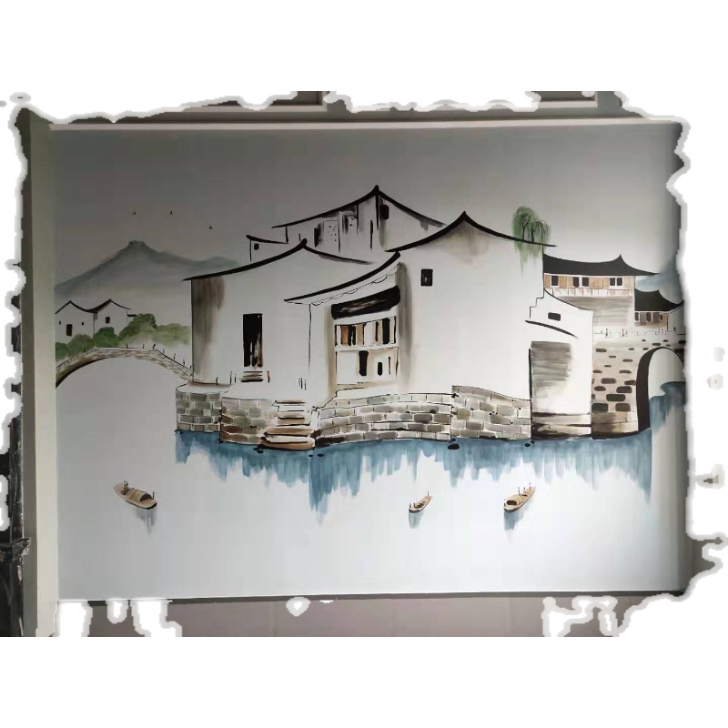 新農村鄉鎮人居環境美麗鄉村振興墻體彩繪手繪墻畫主題墻繪畫