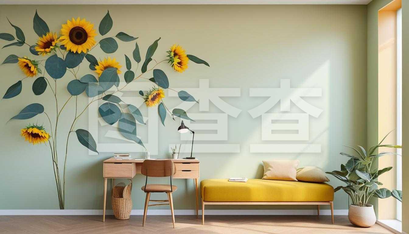 極簡醫生辦公室手繪墻