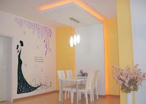 簡約風格時尚手繪墻裝修圖片