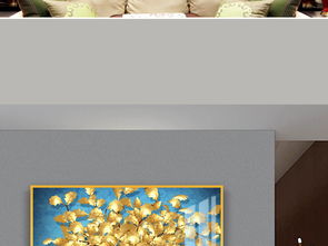 新中式金箔畫抽象意境發財樹晶瓷畫裝飾畫圖片下載 花鳥裝飾畫大全 新中式裝飾畫編號 19064107