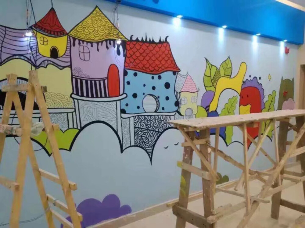 阿杜手繪墻涂鴉墻上畫畫阿杜手繪