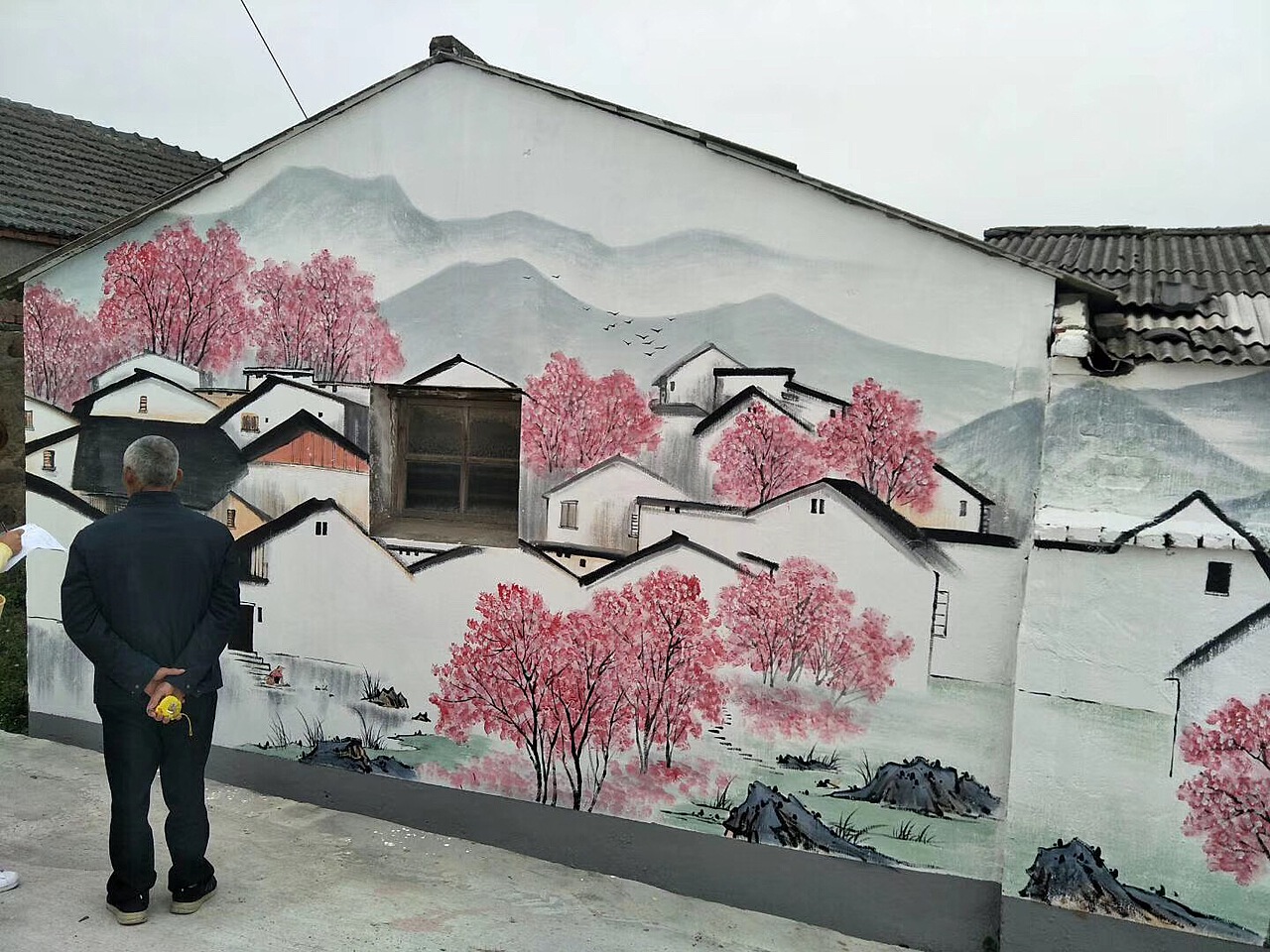 南京美麗鄉村外墻手繪墻畫墻繪作品