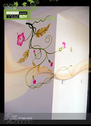 玄關 鄭州墻繪,鄭州手繪墻,手繪墻,河南手繪墻,墻藝 設計展示 鄭州千枝花手繪裝飾 無憂裝飾