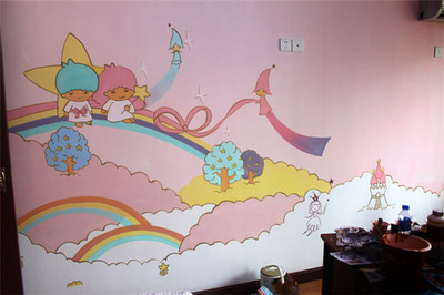 金永昌貝貝女士兒童房手繪墻