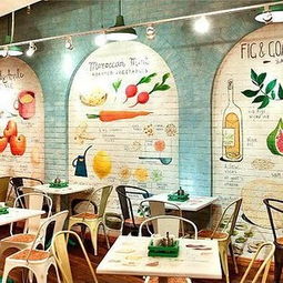 餐廳手繪墻效果圖