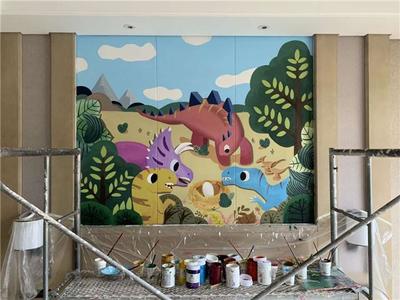 蘇州墻繪涂鴉壁畫彩繪噴繪3d立體畫手繪墻裝飾畫