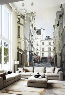 簡約客廳手繪墻圖片