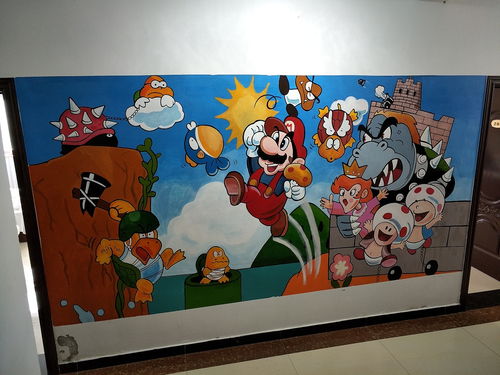 房山八渡烏托邦客棧手繪墻