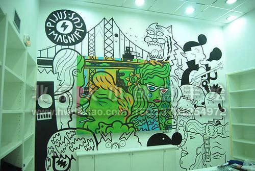 想象力豐富的奇妙世界辦公室手繪墻壁畫 墻體彩繪-大小墻體彩繪公司