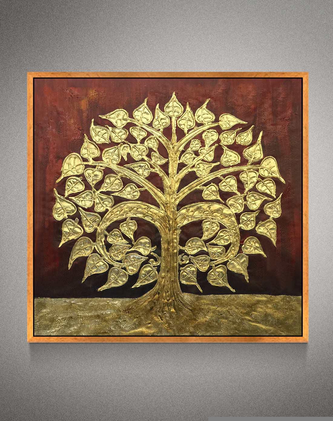 純手繪高端泰式金箔畫 菩提樹