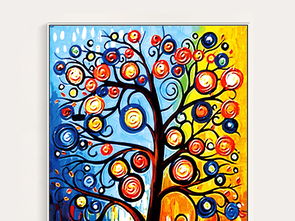 手繪招財樹幸福樹油畫高清有框畫玄關(guān)壁畫圖片素材 設(shè)計圖下載 其他其他大全 編號 15299559